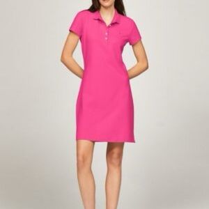 Tommy Hilfiger Pink Polo Mini Dress Short Sleeve